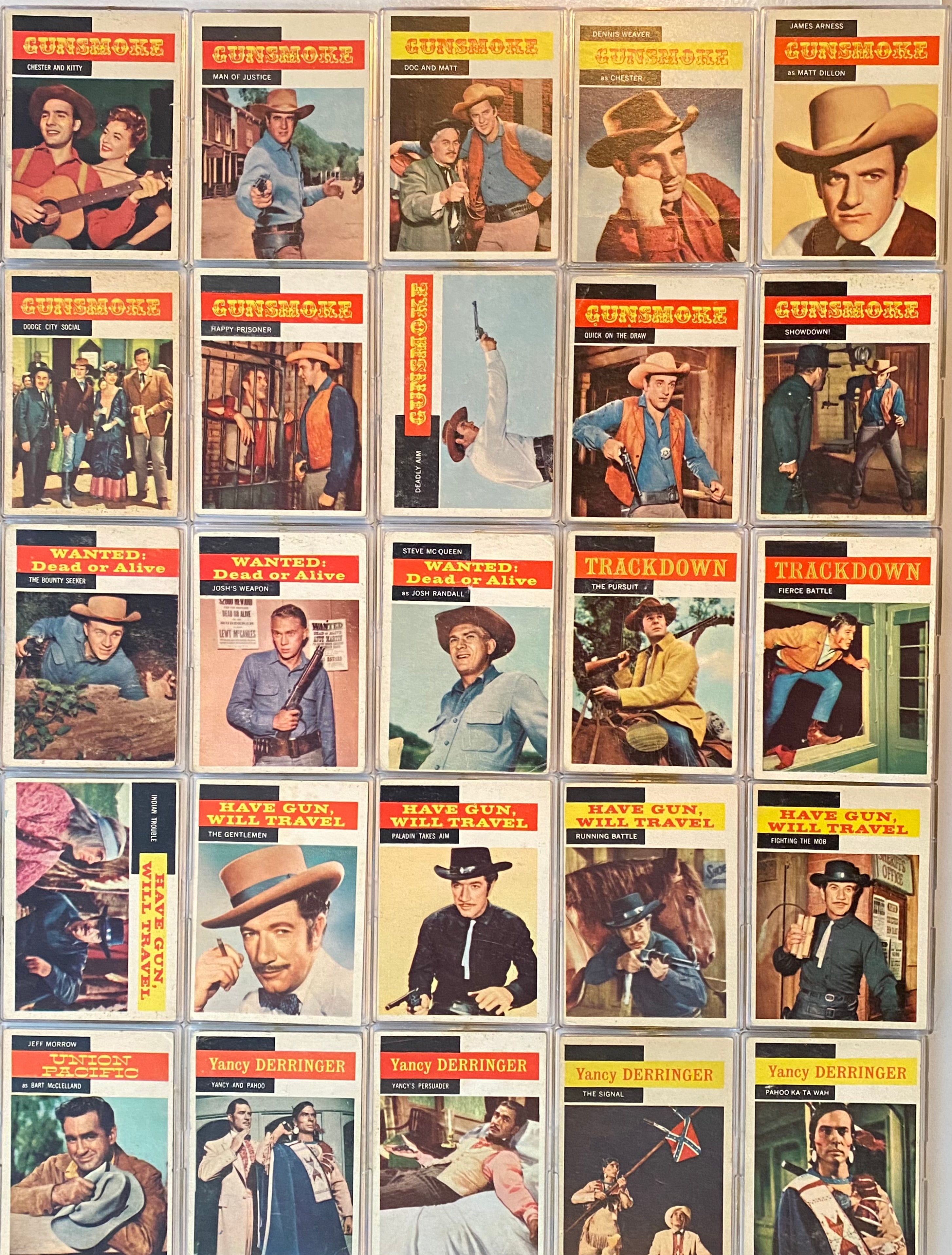 1958 TV Westerns Complete Vintage Trading Card Set (71) Topps