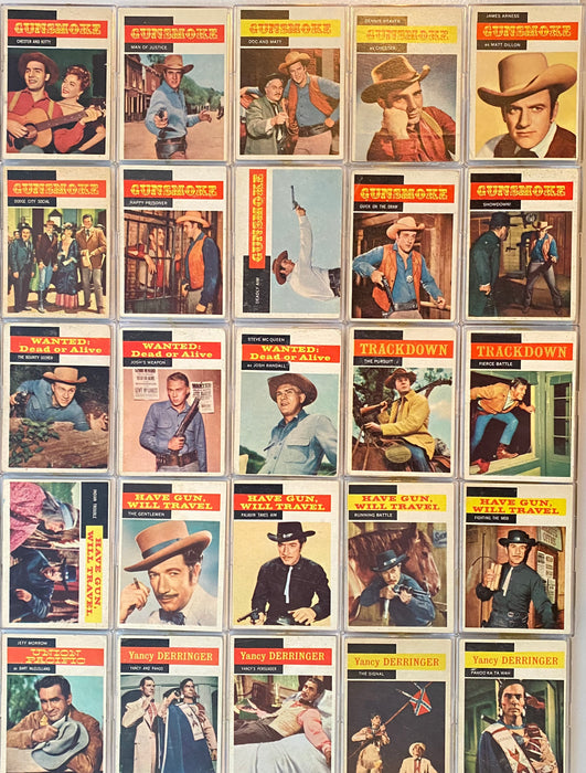 1958 TV Westerns Complete Vintage Trading Card Set (71) Topps   - TvMovieCards.com