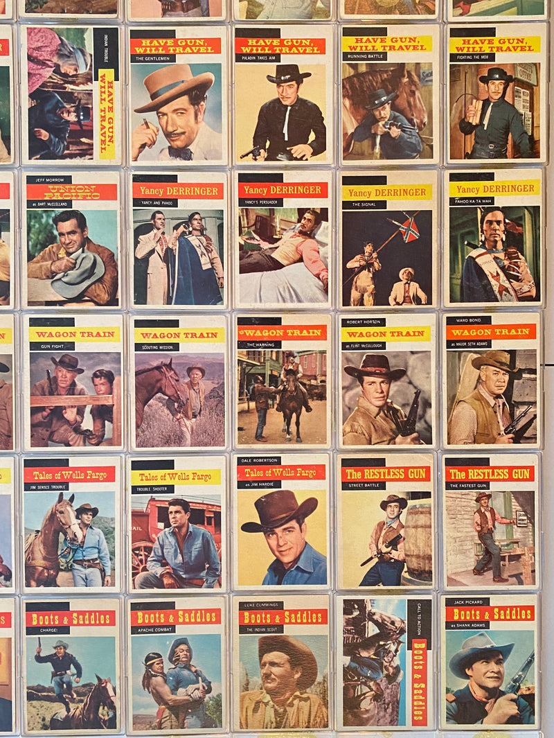 1958 TV Westerns Complete Vintage Trading Card Set (71) Topps   - TvMovieCards.com