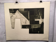 Robert Watson "Area Findings" 1967 Lithograph Signed Mid Century Art Print   - TvMovieCards.com