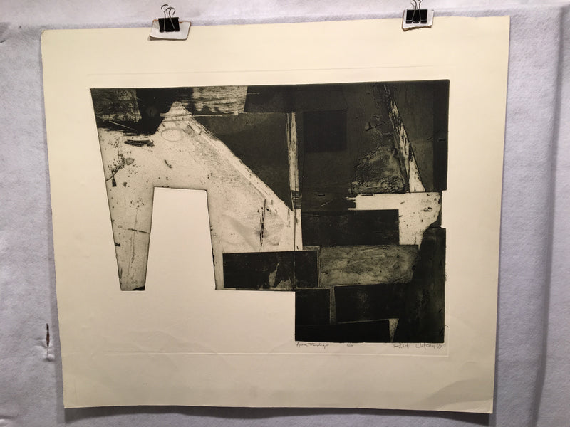Robert Watson "Area Findings" 1967 Lithograph Signed Mid Century Art Print   - TvMovieCards.com