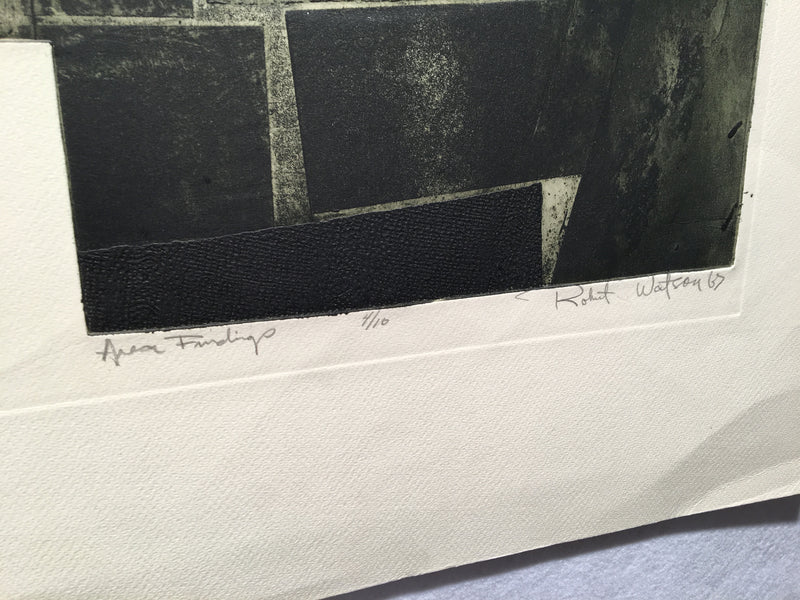 Robert Watson "Area Findings" 1967 Lithograph Signed Mid Century Art Print   - TvMovieCards.com