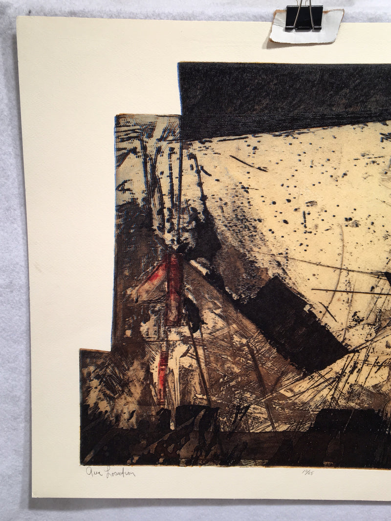 Robert Watson "Area Location" 1967 Lithograph Signed Mid Century Art Print   - TvMovieCards.com