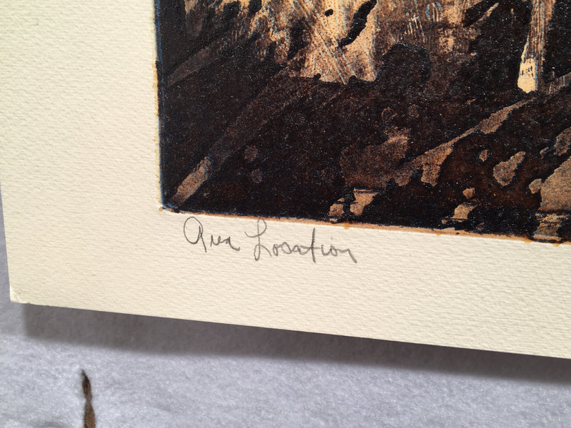 Robert Watson "Area Location" 1967 Lithograph Signed Mid Century Art Print   - TvMovieCards.com