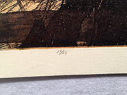Robert Watson "Area Location" 1967 Lithograph Signed Mid Century Art Print   - TvMovieCards.com