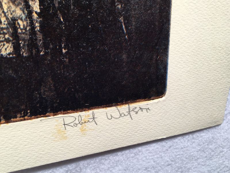 Robert Watson "Area Location" 1967 Lithograph Signed Mid Century Art Print   - TvMovieCards.com