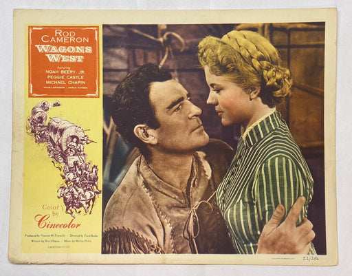 1952 Wagons West Lobby Card 11 x 14 Rod Cameron Peggie Castle Noah Beery   - TvMovieCards.com