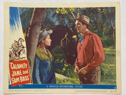 1949 Calamity Jane and Sam Bass #2 Lobby Card 11 x 14 Yvonne De Carlo Howard Duff   - TvMovieCards.com