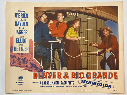 Denver & Rio Grande #6 Lobby Card 11 x 14 Edmond O'Brien Kasey Rogers   - TvMovieCards.com