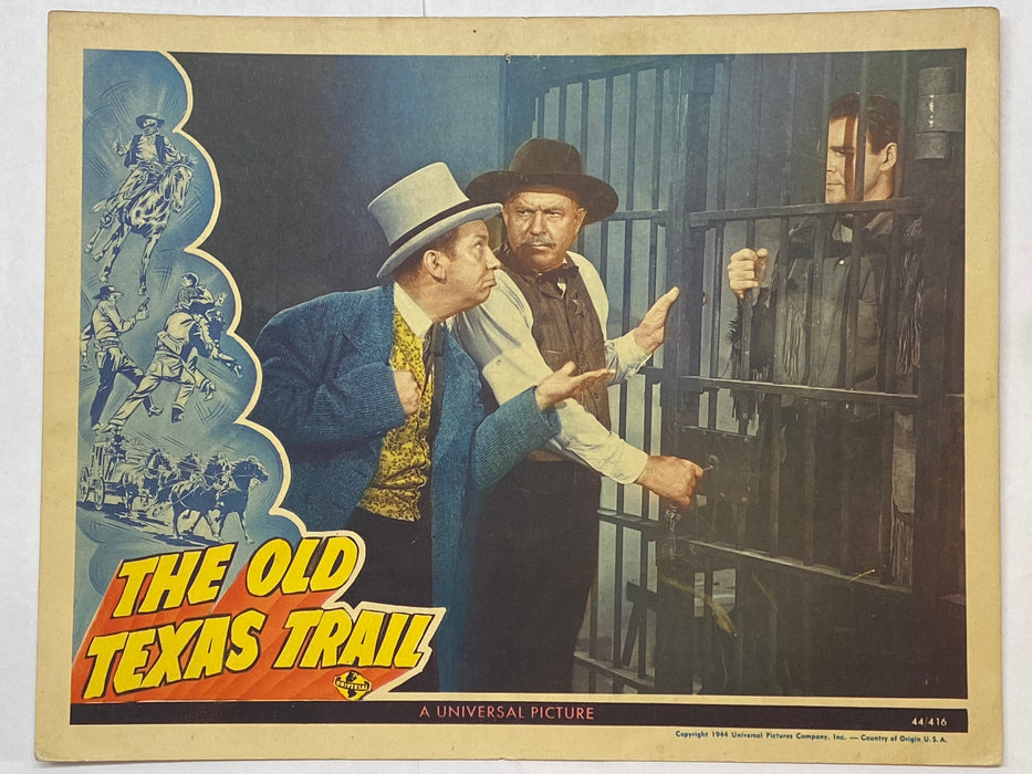 1944 The Old Texas Trail Lobby Card 11 x 14 Rod Cameron Eddie Dew Fuzzy Knight   - TvMovieCards.com