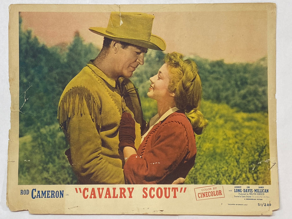 1951 Cavalry Scout #3 Lobby Card 11 x 14 Rod Cameron Audrey Long Jim Davis   - TvMovieCards.com