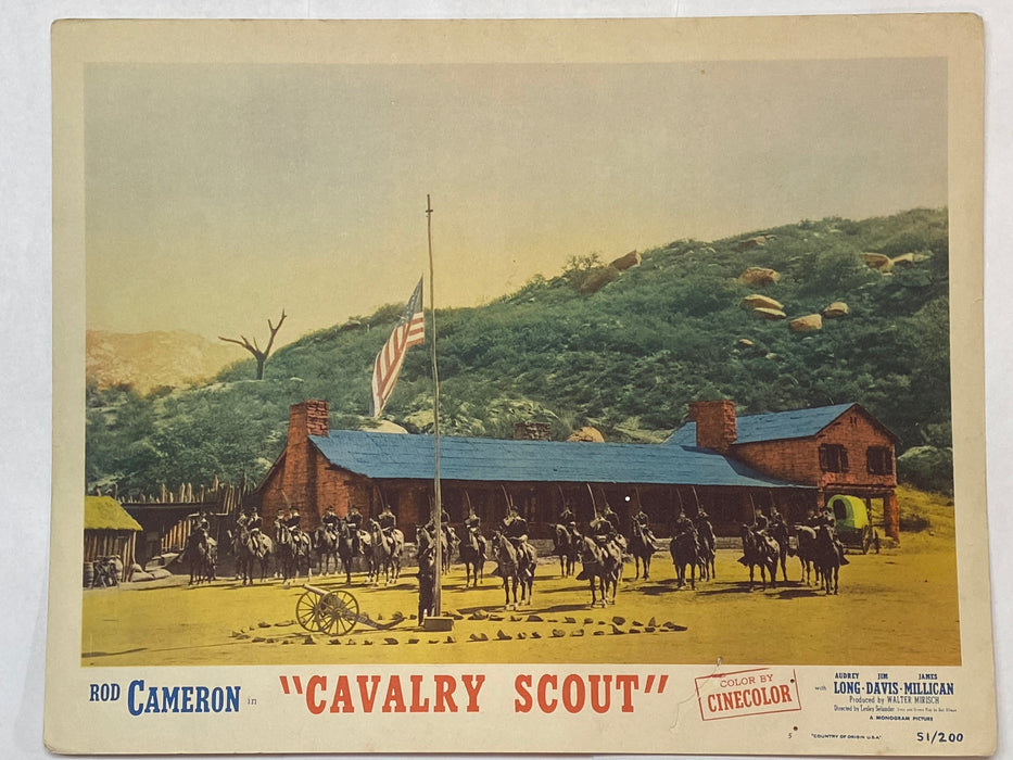 1951 Cavalry Scout #5 Lobby Card 11 x 14 Rod Cameron Audrey Long Jim Davis   - TvMovieCards.com