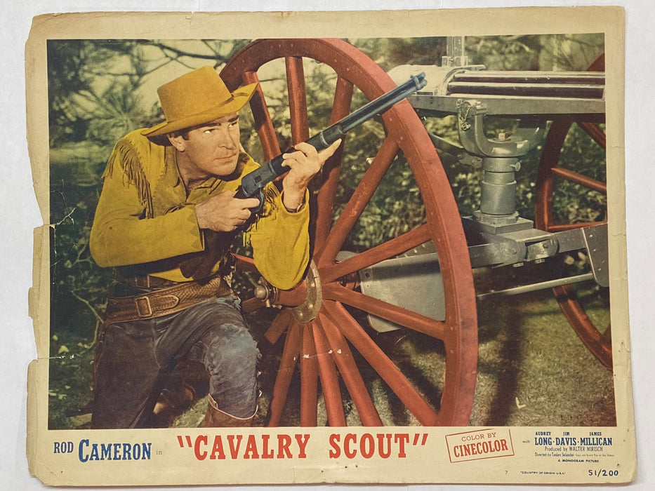 1951 Cavalry Scout #7 Lobby Card 11 x 14 Rod Cameron Audrey Long Jim Davis   - TvMovieCards.com