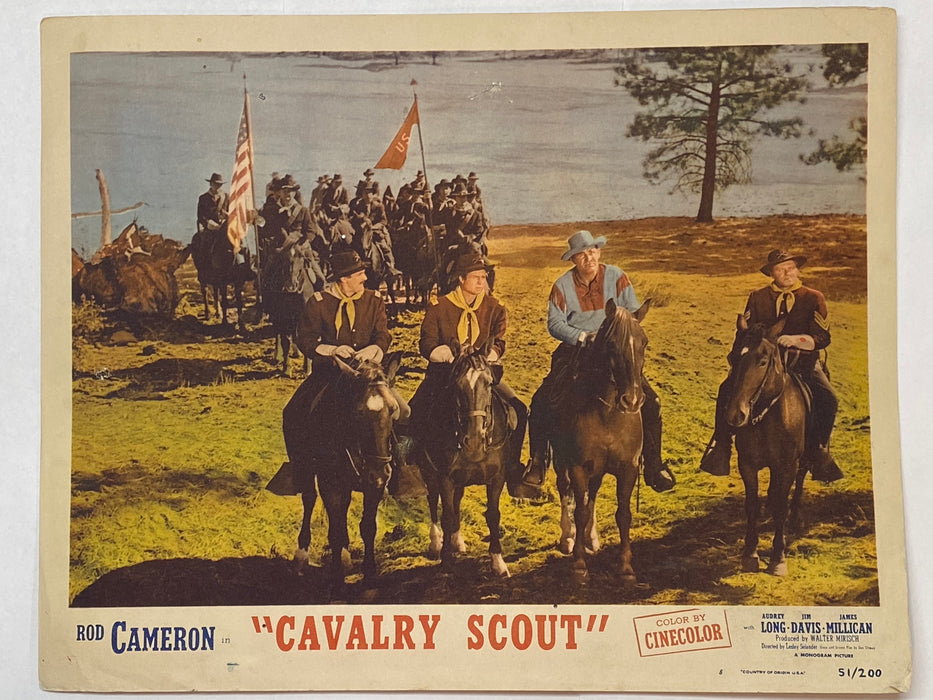 1951 Cavalry Scout #8 Lobby Card 11 x 14 Rod Cameron Audrey Long Jim Davis   - TvMovieCards.com