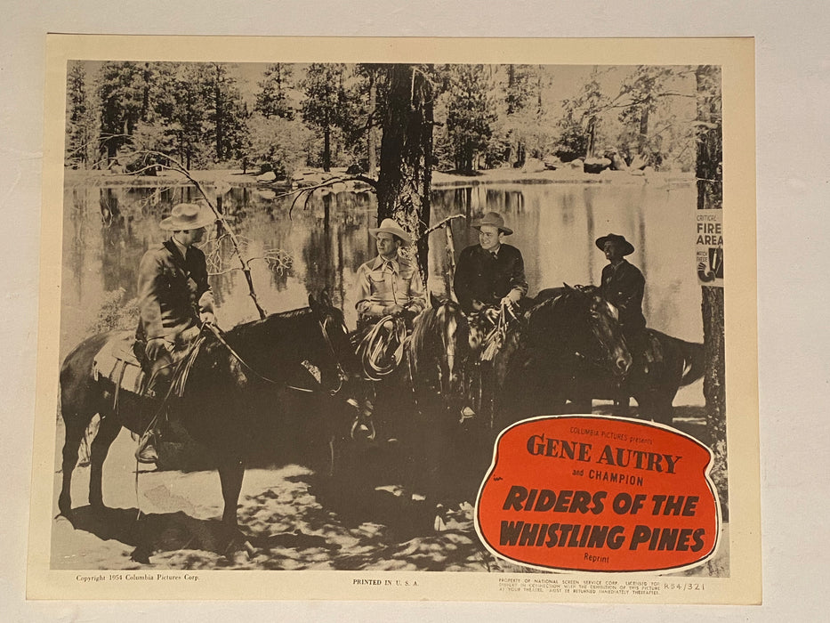1954R Riders of the Whistling Pines 11 x 14 Lobby Card Gene Autry, Champion #4   - TvMovieCards.com