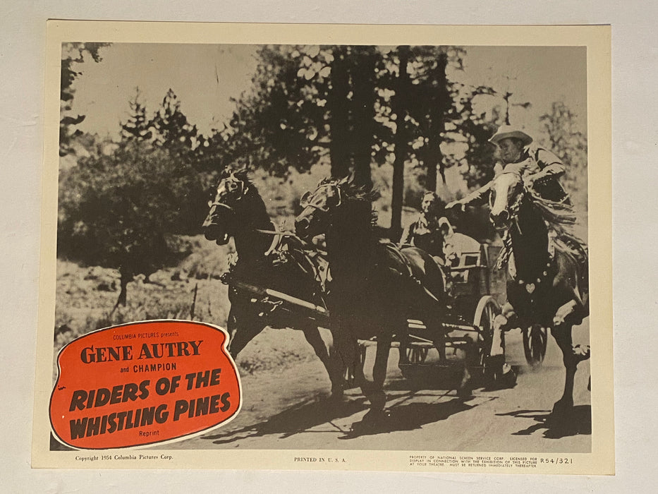 1954R Riders of the Whistling Pines 11 x 14 Lobby Card Gene Autry, Champion #5   - TvMovieCards.com