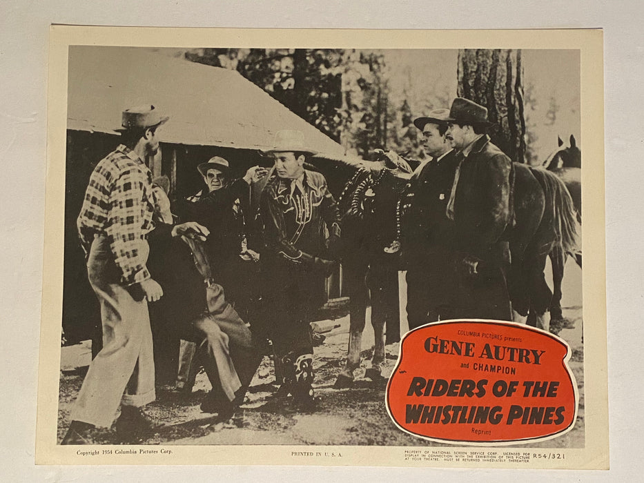 1954R Riders of the Whistling Pines 11 x 14 Lobby Card Gene Autry, Champion #7   - TvMovieCards.com