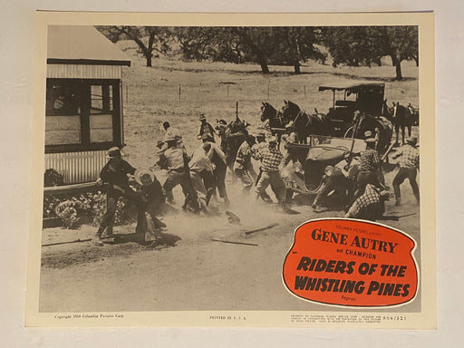 1954R Riders of the Whistling Pines 11 x 14 Lobby Card Gene Autry, Champion #8   - TvMovieCards.com