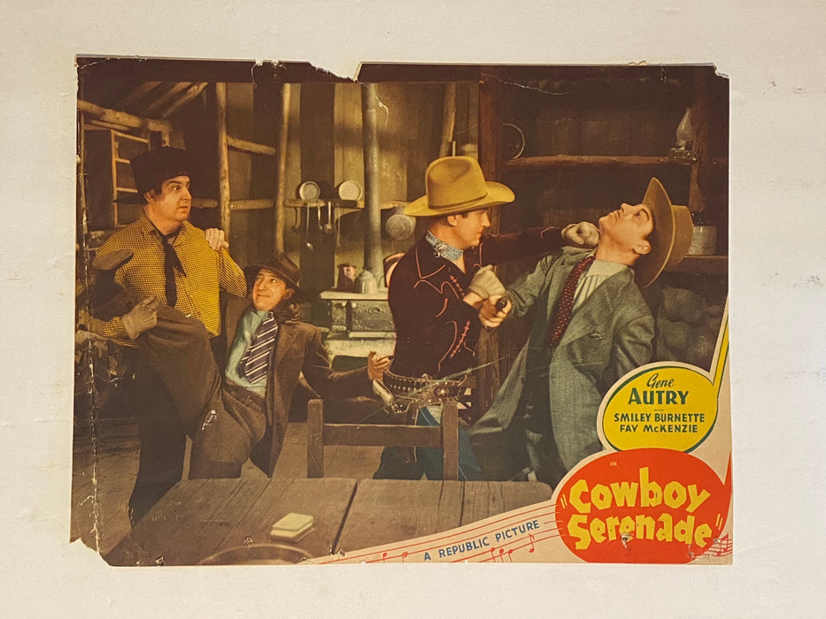 1942 Cowboy Serenade 11 x 14 Lobby Card Gene Autry Smiley Burnette Fay McKenzie   - TvMovieCards.com