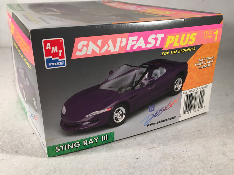 Amt / Ertl 1/25 Chevrolet Corvette Sting Ray III Snap Fast Model 8309   - TvMovieCards.com