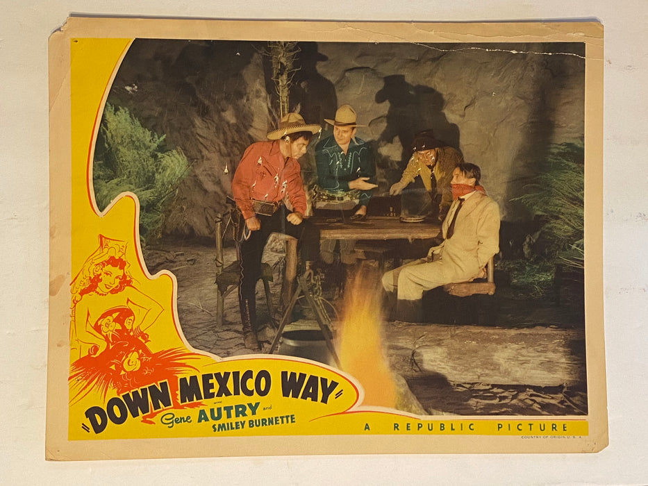 1941 Down Mexico Way 11 x 14 Lobby Card Gene Autry Smiley Burnette Fay McKenzie   - TvMovieCards.com