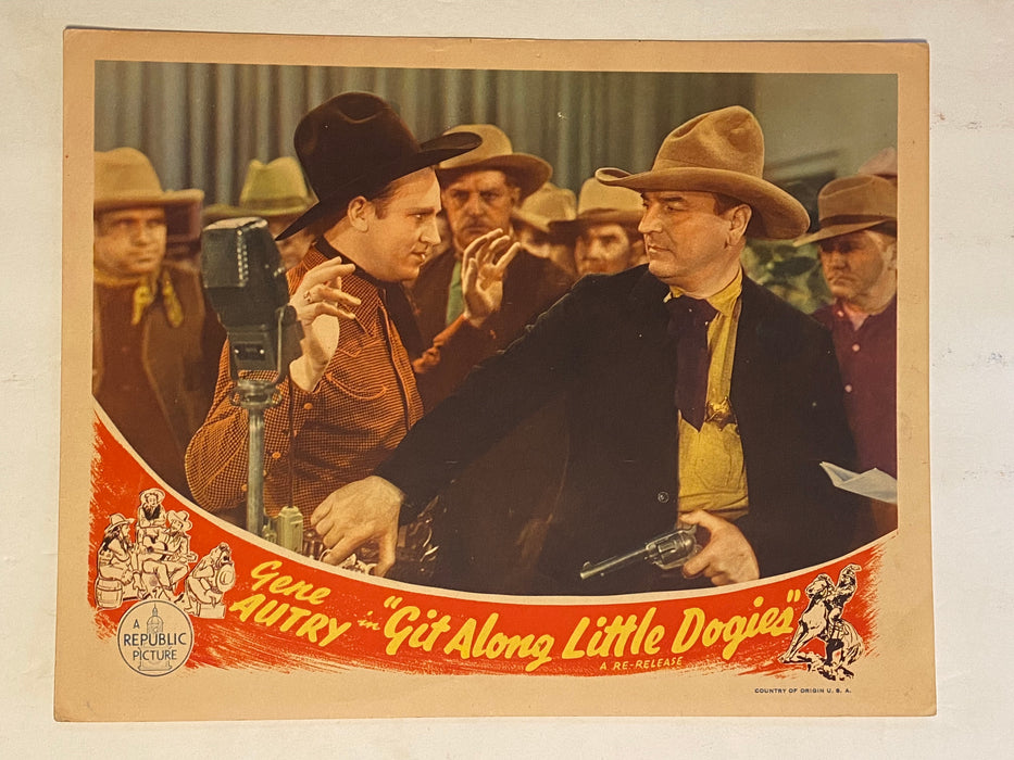 1944-R Git Along Little Dogies 11 x 14 Lobby Card Gene Autry, Smiley Burnette   - TvMovieCards.com