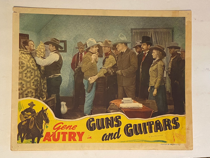 1945R Guns and Guitars 11 x 14 Lobby Card Gene Autry Smiley Burnette Dorothy Dix   - TvMovieCards.com