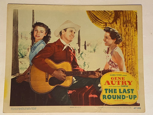 1947 The Last Round-up 11 x 14 Lobby Card #3 Gene Autry, Champion, Jean Heather   - TvMovieCards.com