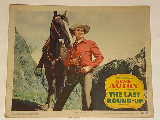 1947 The Last Round-up 11 x 14 Lobby Card #2 Gene Autry, Champion, Jean Heather   - TvMovieCards.com