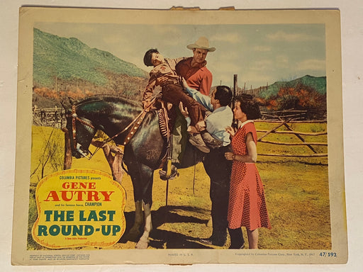 1947 The Last Round-up 11 x 14 Lobby Card #7 Gene Autry, Champion, Jean Heather   - TvMovieCards.com