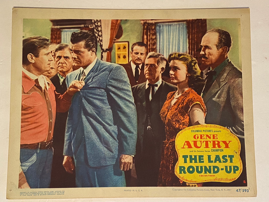 1947 The Last Round-up 11 x 14 Lobby Card #8 Gene Autry, Champion, Jean Heather   - TvMovieCards.com