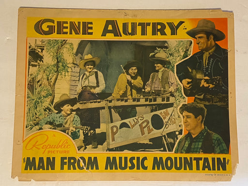 1938 Man From Music Mountain Lobby Card 11 x 14 Gene Autry, Smiley Burnette   - TvMovieCards.com