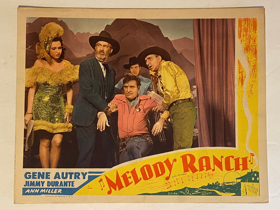 R1940s Melody Ranch Lobby Card 11 x 14 Gene Autry, Jimmy Durante, Ann Miller   - TvMovieCards.com