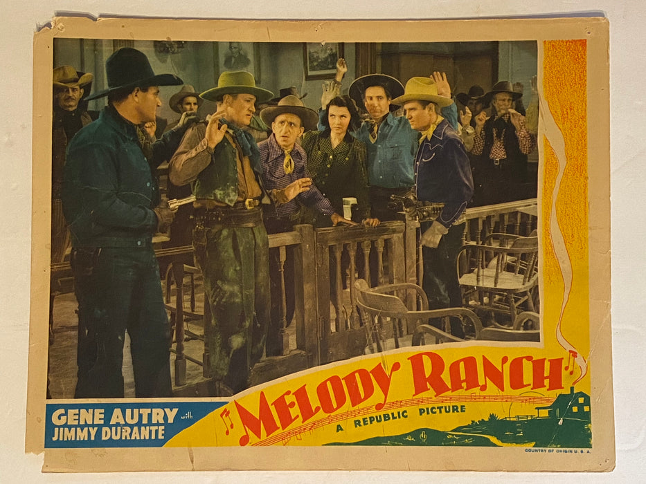 1940 Melody Ranch Lobby Card 11 x 14 Gene Autry, Jimmy Durante, Ann Miller   - TvMovieCards.com