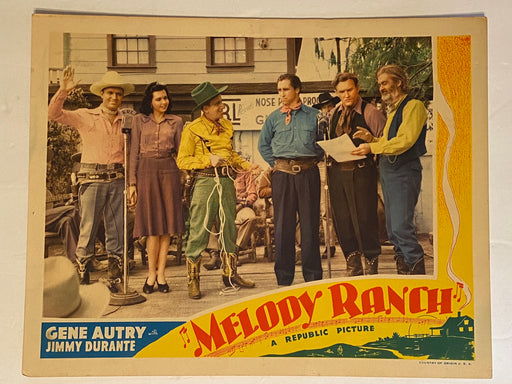 1940 Melody Ranch Lobby Card 11 x 14 Gene Autry, Jimmy Durante, Ann Miller   - TvMovieCards.com