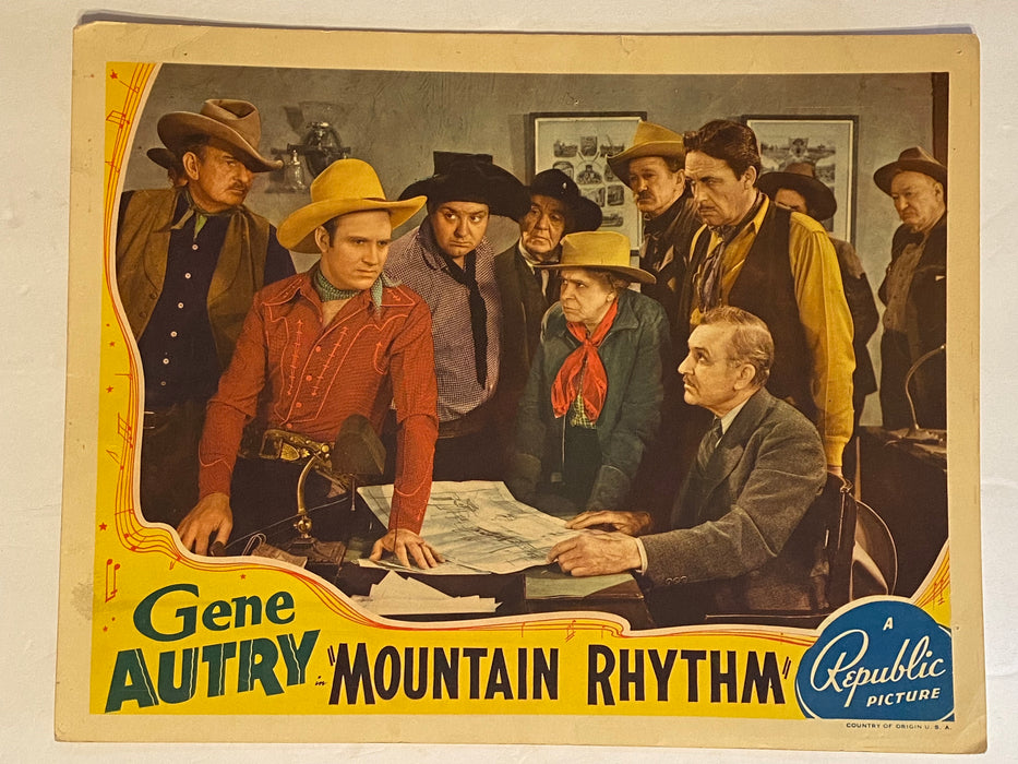 1939 Mountain Rhythm Lobby Card 11 x 14 Gene Autry, Smiley Burnette, June Storey   - TvMovieCards.com
