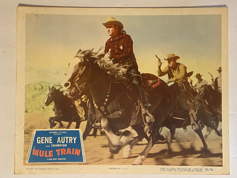 1950 Mule Train Lobby Card 11 x 14 Gene Autry, Champion, Sheila Ryan   - TvMovieCards.com