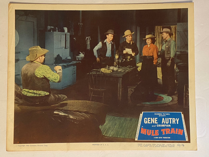 1950 Mule Train Lobby Card 11 x 14 Gene Autry, Champion, Sheila Ryan   - TvMovieCards.com