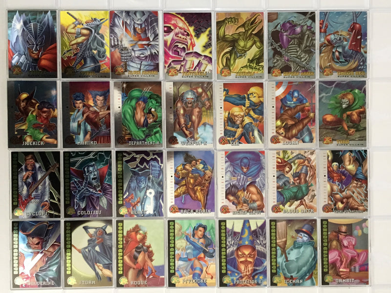 Marvel  X-Men 1995 All Chromium Fleer Ultra 100 Base Trading Card Set   - TvMovieCards.com