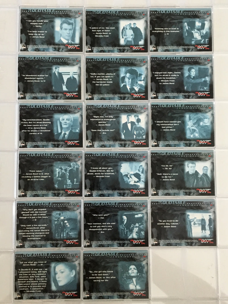 James Bond Die Another Day Base Trading Card Set 90 Cards   - TvMovieCards.com