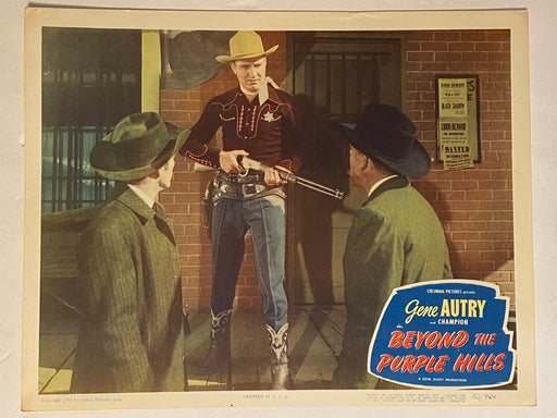 1950 Beyond the Purple Hills Lobby Card 11x14 Gene Autry Jo-Carroll Dennison   - TvMovieCards.com