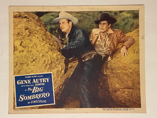 1949 The Big Sombrero Lobby Card 11x14 Gene Autry, Champion, Elena Verdugo   - TvMovieCards.com