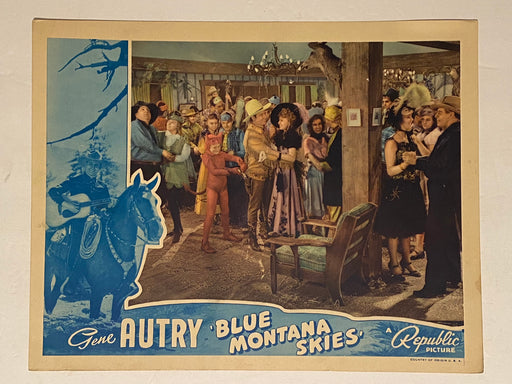 1939 Blue Montana Skies Lobby Card 11x14 Gene Autry, Smiley Burnette June Storey   - TvMovieCards.com