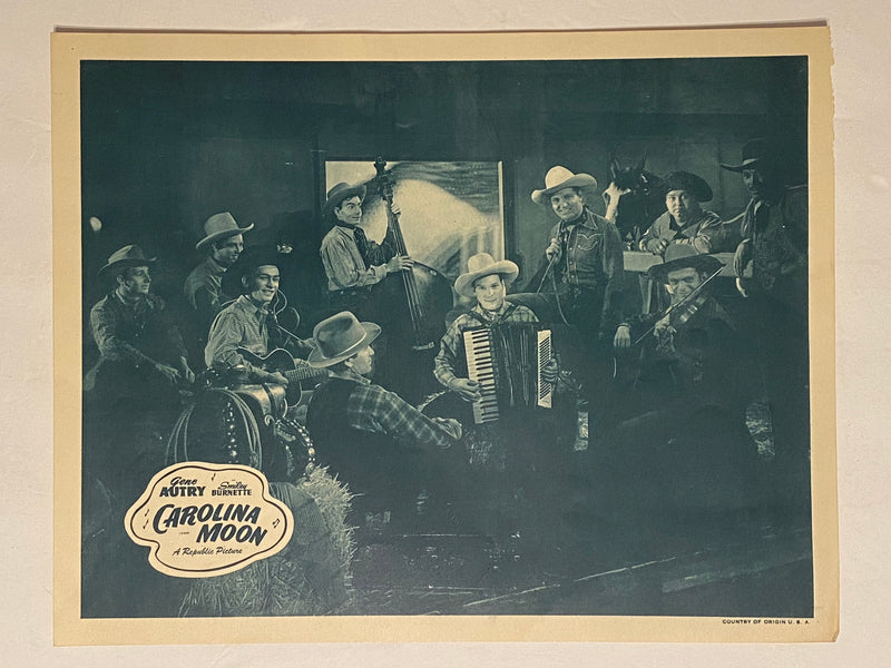 R1947 Carolina Moon Lobby Card 11x14 Gene Autry, Smiley Burnette, June Storey   - TvMovieCards.com