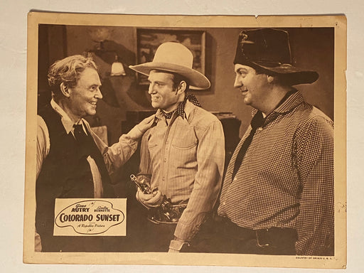 R1940s Colorado Sunset Lobby Card 11x14 Gene Autry, Smiley Burnette, June Storey   - TvMovieCards.com