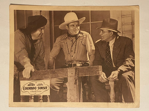 R1940s Colorado Sunset Lobby Card 11x14 Gene Autry, Smiley Burnette, June Storey   - TvMovieCards.com