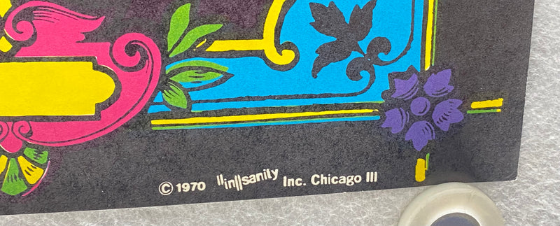 1970 Insanity Blacklight Poster - Happiness - William George Jordan N125 12 x 36   - TvMovieCards.com