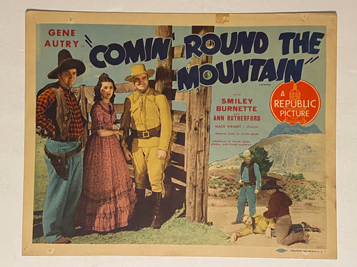 R1940s Comin' 'Round the Mountain Lobby Card 11x14 Gene Autry, Ann Rutherford   - TvMovieCards.com