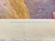 1955 Original ATSF Santa Fe South Rim of Grand Canyon National Park AZ Print   - TvMovieCards.com