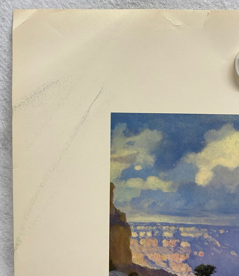 1955 Original ATSF Santa Fe South Rim of Grand Canyon National Park AZ Print   - TvMovieCards.com